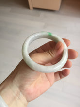 Load image into Gallery viewer, 53.2mm certificated Type A 100% Natural sunny green white(白底青) Jadeite Jade bangle BN74-3873
