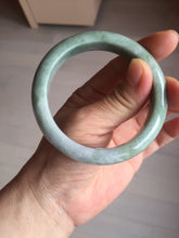 Load image into Gallery viewer, 55.3mm certified 100% natural type A green/yellow/gray jadeite jade bangle AU54-0245
