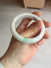 Load image into Gallery viewer, 53.2mm certificated Type A 100% Natural sunny green white(白底青) Jadeite Jade bangle BN74-3873
