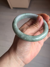 Load image into Gallery viewer, 55.3mm certified 100% natural type A green/yellow/gray jadeite jade bangle AU54-0245
