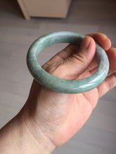 Load image into Gallery viewer, 55.3mm certified 100% natural type A green/yellow/gray jadeite jade bangle AU54-0245
