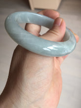 Load image into Gallery viewer, 56.3mm certified 100% natural type A icy watery white light green chubby jadeite jade bangle AH97-0549
