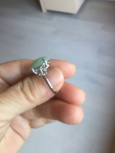 Load image into Gallery viewer, 100% natural type A light green four-prong jadeite jade ring BP141
