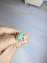 Load image into Gallery viewer, 100% natural type A light green four-prong jadeite jade ring BP141
