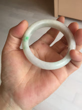 Load image into Gallery viewer, 53.2mm certificated Type A 100% Natural sunny green white(白底青) Jadeite Jade bangle BN74-3873
