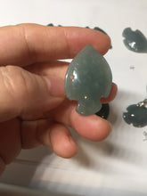 Load image into Gallery viewer, 100% Natural type A dark green/blue/black/gray Guatemala jadeite jade 3D tropical fish Pendant group PD95
