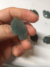 Load image into Gallery viewer, 100% Natural type A dark green/blue/black/gray Guatemala jadeite jade 3D tropical fish Pendant group PD95
