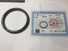 Load image into Gallery viewer, 57.3mm Certified Type A 100% Natural light green/blue/gray Guatemala slim round cut Jadeite bangle BP223-1022

