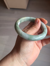 Load image into Gallery viewer, 55.7mm certified 100% natural type A green/yellow/gray jadeite jade bangle AU53-0246
