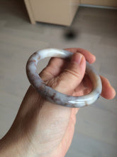 Load image into Gallery viewer, 52.5mm 100% natural beige brown gray beige round cut Coral Jade (珊瑚玉) bangle SY65
