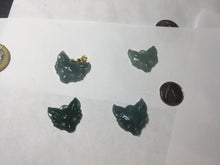 Load image into Gallery viewer, 100% natural type A dark green/gray Guatemala jadeite jade fox mask pendant necklace BP176
