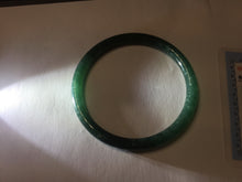 Load image into Gallery viewer, 59.8mm Certified Type A 100% Natural light green/blue/gray Guatemala slim round cut Jadeite bangle BP208-1019
