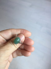 Load image into Gallery viewer, 100% natural type A green four-prong jadeite jade ring BP143
