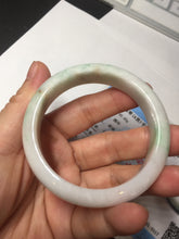 Load image into Gallery viewer, 53mm Certified Type A 100% Natural sunny green white(白底青) Jadeite Jade bangle BP45-3174
