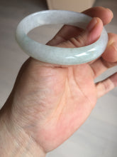 Load image into Gallery viewer, 47.5mm certified 100% natural Type A icy watery green white  oval jadeite jade bangle BP46-9356
