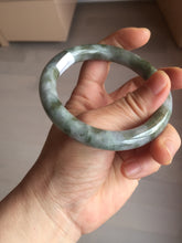 Load image into Gallery viewer, 58.4mm Certified Type A 100% Natural dark green/purple/gray round cut Jadeite Jade bangle AU24-0244
