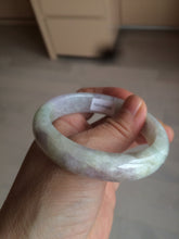 Load image into Gallery viewer, 53mm 100% natural certified sunny green/purple jadeite jade bangle AF82-2528
