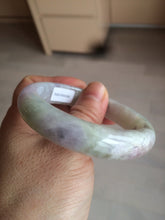 Load image into Gallery viewer, 53mm 100% natural certified sunny green/purple jadeite jade bangle AF82-2528
