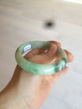 Load image into Gallery viewer, 59.5mm certified Type A 100% Natural sunny green Jadeite bangle AX76-6145
