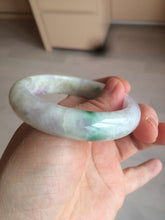 Load image into Gallery viewer, 53mm 100% natural certified sunny green/purple jadeite jade bangle AF82-2528
