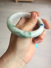 Load image into Gallery viewer, 56mm certified 100% natural icy watery light white/sunny green jadeite jade bangle BN72-3878
