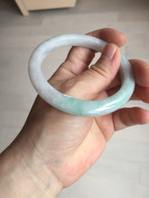 Load image into Gallery viewer, 56.5mm certified 100% natural type A white/light green white purple jadeite jade bangle AH96-0543
