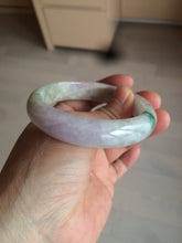 Load image into Gallery viewer, 53mm 100% natural certified sunny green/purple jadeite jade bangle AF82-2528
