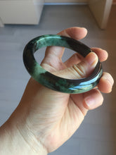 Load image into Gallery viewer, 58.8mm Certified 100% natural Type A dark green/black(绿水墨)  jadeite jade bangle pb55-9772
