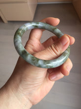 Load image into Gallery viewer, 58.4mm Certified Type A 100% Natural dark green/purple/gray round cut Jadeite Jade bangle AU24-0244
