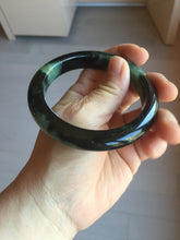 Load image into Gallery viewer, 58.8mm Certified 100% natural Type A dark green/black(绿水墨)  jadeite jade bangle pb55-9772
