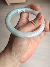 Load image into Gallery viewer, 56.5mm certified 100% natural type A white/light green white purple jadeite jade bangle AH96-0543
