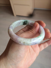 Load image into Gallery viewer, 53mm 100% natural certified sunny green/purple jadeite jade bangle AF82-2528
