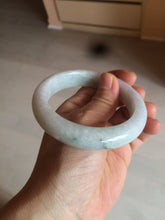 Load image into Gallery viewer, 58.3mm Certified 100% natural Type A light green/white chubby jadeite jade bangle BF78-4501
