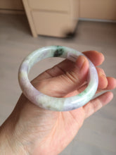 Load image into Gallery viewer, 53mm 100% natural certified sunny green/purple jadeite jade bangle AF82-2528
