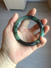 Load image into Gallery viewer, 58.8mm Certified 100% natural Type A dark green/black(绿水墨)  jadeite jade bangle pb55-9772
