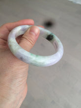 Load image into Gallery viewer, 53mm 100% natural certified sunny green/purple jadeite jade bangle AF82-2528
