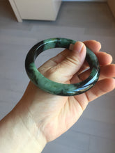Load image into Gallery viewer, 58.8mm Certified 100% natural Type A dark green/black(绿水墨)  jadeite jade bangle pb55-9772
