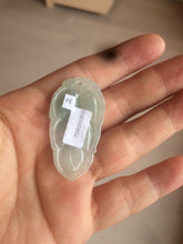 Load image into Gallery viewer, Certified type A 100% Natural icy watery green Jadeite Jade leaf pendant BH59-2-2610
