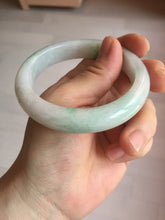 Load image into Gallery viewer, Shopify only. 55.7mm certified 100% natural icy watery light white/sunny green jadeite jade bangle BN73-9363
