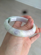 Load image into Gallery viewer, 53mm 100% natural certified sunny green/purple jadeite jade bangle AF82-2528
