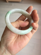 Load image into Gallery viewer, Shopify only. 55.7mm certified 100% natural icy watery light white/sunny green jadeite jade bangle BN73-9363
