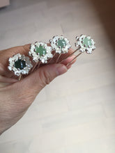 Load image into Gallery viewer, 100% natural type A icy watery green dark green jadeite jade bead hairpin BP135
