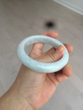 Load image into Gallery viewer, 58.3mm Certified 100% natural Type A light green/white chubby jadeite jade bangle BF78-4501
