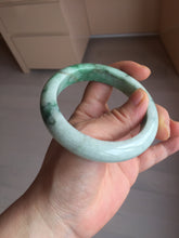 Load image into Gallery viewer, 57.7mm certified 100% natural type A sunny green/black jadeite jade bangle AU52-0234
