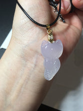 Load image into Gallery viewer, 100% natural icy transparent White/clear Chalcedony fox pendant CB80

