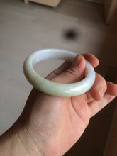 Load image into Gallery viewer, 54.5mm Certified 100% natural Type A sunny green/yellow/white jadeite jade bangle L148-5353
