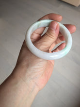 Load image into Gallery viewer, 53mm Certified Type A 100% Natural sunny green white(白底青) Jadeite Jade bangle BP45-3174
