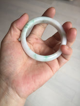 Load image into Gallery viewer, 53mm Certified Type A 100% Natural sunny green white(白底青) Jadeite Jade bangle BP45-3174
