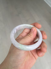 Load image into Gallery viewer, 54.5mm certified Type A 100% Natural sunny green purple white Jadeite Jade bangle BQ73-4931
