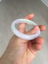 Load image into Gallery viewer, 54.5mm certified Type A 100% Natural sunny green purple white Jadeite Jade bangle BQ73-4931
